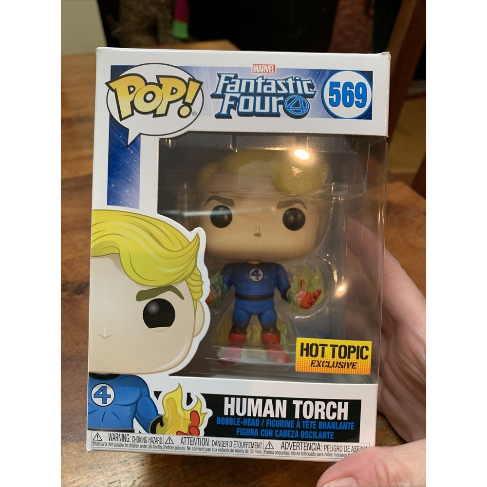 Funko Pop Human Torch Marvel Fantastic Four Hot Topic Exclusive 569